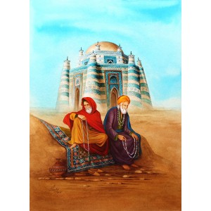 S. A. Noory, Tomb of Shah Rukn-e-Alam,16 x 12 Inch, Watercolor On Paper, Figurative Painting, AC-SAN-106